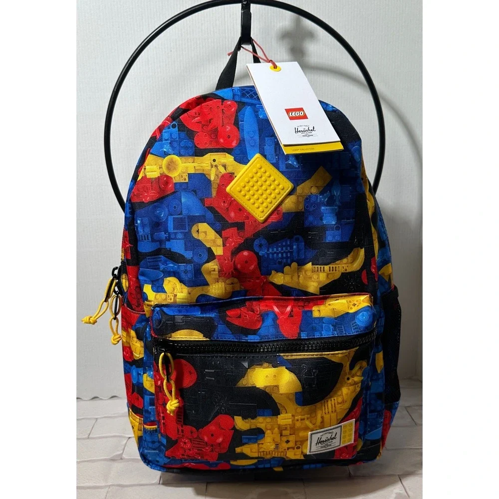 Herschel Supply Co LEGO Collection Backpack‎ Blue Red Yellow Brick Print